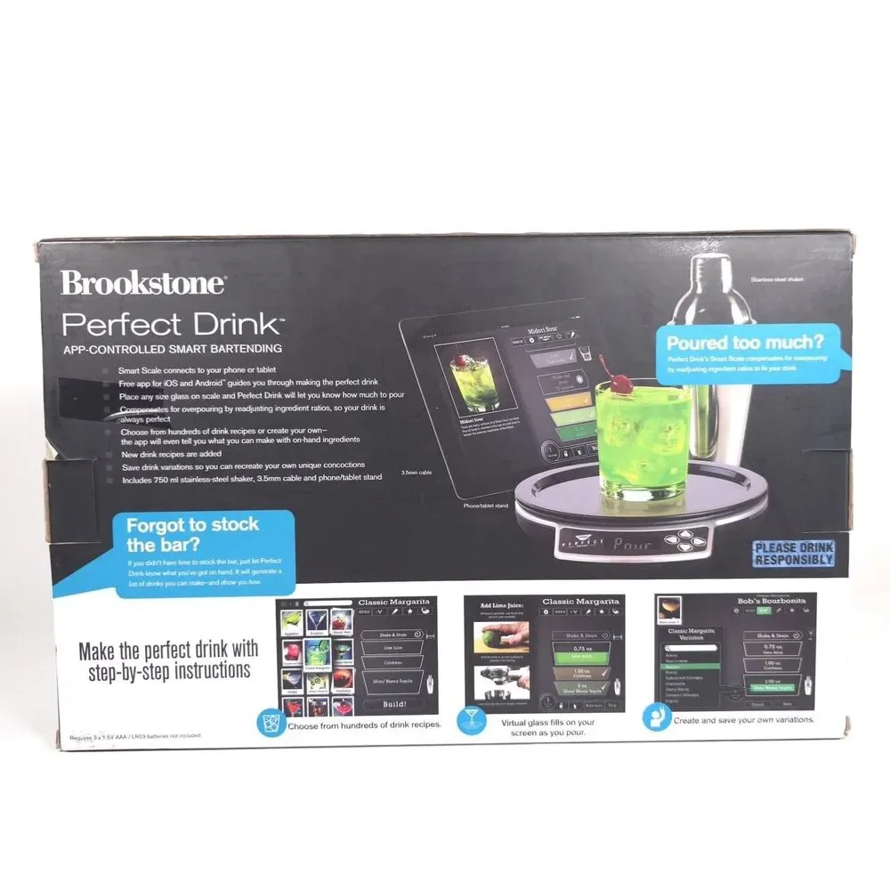 Perfect Drink App-Controlled Smart Scale Bartending System Kit‎ Shaker Included